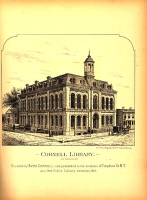  Dedication of the Cornell Library Building illustration of building