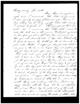 Jane Cornell to Mary Ann Cornell, page 2