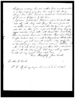 Jane Cornell to Mary Ann Cornell, page 3