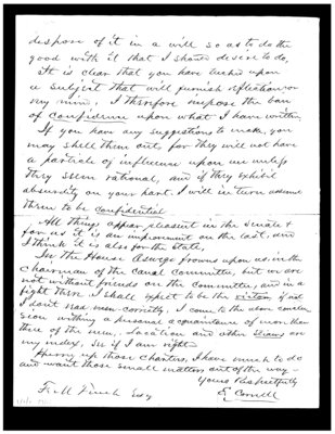 Ezra Cornell to Francis M. Finch, page 2