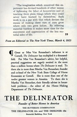 Brochure Honoring Martha Van Resselaer, page 4