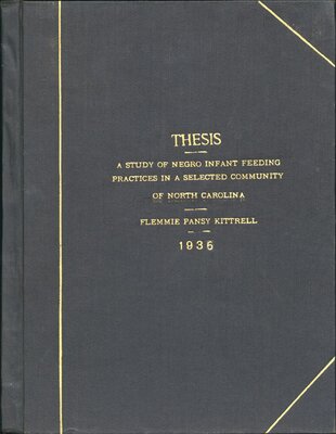 Flemmie Kittrell's Thesis