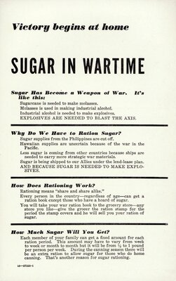 Sugar in Wartime, page 1