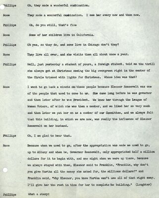 Interview transcript, page 1