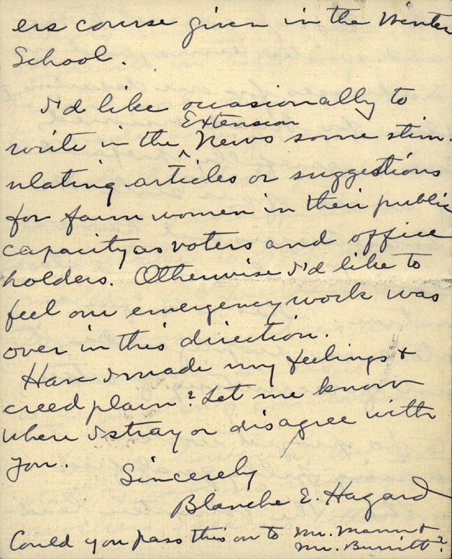 Blanche Hazard Letter, page 12