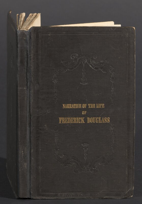  Narrative of the life of Frederick Douglass 1845 - open standing book