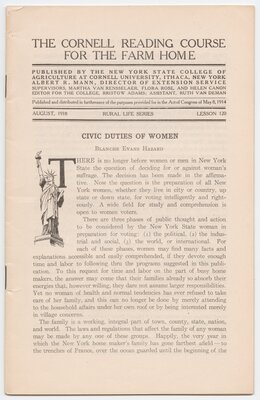 "Civic Duties of Women"