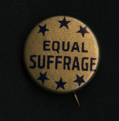 “Equal Suffrage” Pinback Button