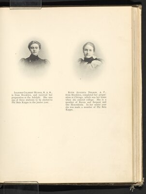 Ruth Nelson (right), Class of 1897