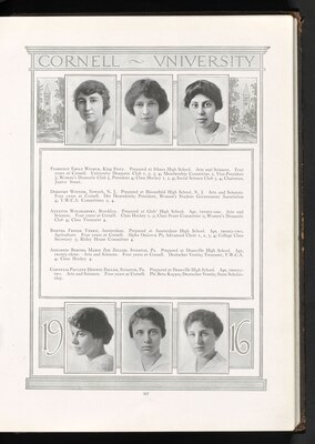 Adelheid Zeller (lower-middle), Class of 1916