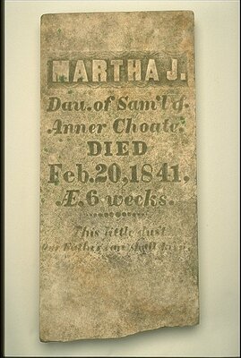 Tombstone of Martha J. Choate